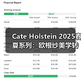 Cate Holstein 2025春夏系列：欧根纱美学转型与手工质感探索（图4）