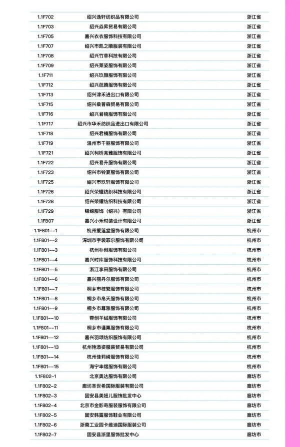 CHIC2026春季1.1馆展商名录｜参展指南(图16)