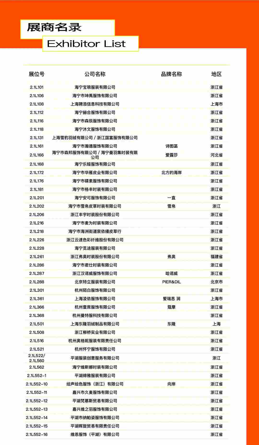 CHIC2026春季展商名录｜参展企业全收录(图2)